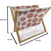 Ambesonne Poppy Flower Magazine and Book Holder, Leaves and Petals Watercolors Bouquet Romance Inspiration Valentines Day, Floor Rack Decor for Interior of Home & Office, 22″ x 19″, Green Pink Cream(Pale Cinnamon White)