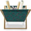 Ambesonne Poppy Flower Magazine and Book Holder, Leaves and Petals Watercolors Bouquet Romance Inspiration Valentines Day, Floor Rack Decor for Interior of Home & Office, 22″ x 19″, Green Pink Cream(Teal Ruby Vermilion)