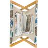Ambesonne Poppy Flower Magazine and Book Holder, Leaves and Petals Watercolors Bouquet Romance Inspiration Valentines Day, Floor Rack Decor for Interior of Home & Office, 22″ x 19″, Green Pink Cream(Seafoam Brown Blue)