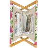 Ambesonne Poppy Flower Magazine and Book Holder, Leaves and Petals Watercolors Bouquet Romance Inspiration Valentines Day, Floor Rack Decor for Interior of Home & Office, 22″ x 19″, Green Pink Cream(Green Pink Cream)