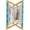 Ambesonne Poppy Flower Magazine and Book Holder, Leaves and Petals Watercolors Bouquet Romance Inspiration Valentines Day, Floor Rack Decor for Interior of Home & Office, 22″ x 19″, Green Pink Cream(Mint Green Blue White)