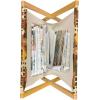 Ambesonne Poppy Flower Magazine and Book Holder, Leaves and Petals Watercolors Bouquet Romance Inspiration Valentines Day, Floor Rack Decor for Interior of Home & Office, 22″ x 19″, Green Pink Cream(Green Orange Beige)