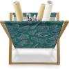 Ambesonne Poppy Flower Magazine and Book Holder, Leaves and Petals Watercolors Bouquet Romance Inspiration Valentines Day, Floor Rack Decor for Interior of Home & Office, 22″ x 19″, Green Pink Cream(Petrol Blue Teal Beige)