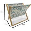 Ambesonne Poppy Flower Magazine and Book Holder, Leaves and Petals Watercolors Bouquet Romance Inspiration Valentines Day, Floor Rack Decor for Interior of Home & Office, 22″ x 19″, Green Pink Cream(Blue Coral Beige)