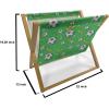 Ambesonne Poppy Flower Magazine and Book Holder, Leaves and Petals Watercolors Bouquet Romance Inspiration Valentines Day, Floor Rack Decor for Interior of Home & Office, 22″ x 19″, Green Pink Cream(Lime Green Yellow Black)