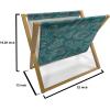 Ambesonne Poppy Flower Magazine and Book Holder, Leaves and Petals Watercolors Bouquet Romance Inspiration Valentines Day, Floor Rack Decor for Interior of Home & Office, 22″ x 19″, Green Pink Cream(Petrol Blue Teal Beige)