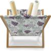 Ambesonne Poppy Flower Magazine and Book Holder, Leaves and Petals Watercolors Bouquet Romance Inspiration Valentines Day, Floor Rack Decor for Interior of Home & Office, 22″ x 19″, Green Pink Cream(Eggplant Green Grey)