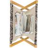 Ambesonne Purple Magazine and Book Holder, Unlucky Black Cat with Heart Filled Backdrop Valentines Day Animal Fun, Floor Rack Decor for Interior of Home & Office, 22″ x 19″, Lavender Pink Black(Tan Black)
