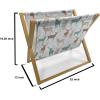 Ambesonne Purple Magazine and Book Holder, Unlucky Black Cat with Heart Filled Backdrop Valentines Day Animal Fun, Floor Rack Decor for Interior of Home & Office, 22″ x 19″, Lavender Pink Black(Turquoise Brown Beige)