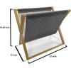 Ambesonne Purple Magazine and Book Holder, Unlucky Black Cat with Heart Filled Backdrop Valentines Day Animal Fun, Floor Rack Decor for Interior of Home & Office, 22″ x 19″, Lavender Pink Black(Grey Black)
