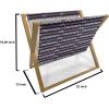 Ambesonne Purple Magazine and Book Holder, Valentine’s Day Couple Wedding Bride Heart Design Image, Floor Rack Decor for Interior of Home & Office, 22″ x 19″, Lavender and Purple(Indigo Ginger White)