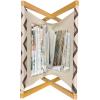 Ambesonne Purple Magazine and Book Holder, Valentine’s Day Couple Wedding Bride Heart Design Image, Floor Rack Decor for Interior of Home & Office, 22″ x 19″, Lavender and Purple(Brown and Tan)
