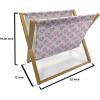 Ambesonne Purple Magazine and Book Holder, Valentine’s Day Couple Wedding Bride Heart Design Image, Floor Rack Decor for Interior of Home & Office, 22″ x 19″, Lavender and Purple(Lavender Purple)