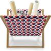 Ambesonne Purple Magazine and Book Holder, Valentine’s Day Couple Wedding Bride Heart Design Image, Floor Rack Decor for Interior of Home & Office, 22″ x 19″, Lavender and Purple(Navy Blue Red and White)