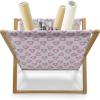 Ambesonne Purple Magazine and Book Holder, Valentine’s Day Couple Wedding Bride Heart Design Image, Floor Rack Decor for Interior of Home & Office, 22″ x 19″, Lavender and Purple(Lavender Purple)