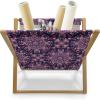 Ambesonne Purple Magazine and Book Holder, Valentine’s Day Couple Wedding Bride Heart Design Image, Floor Rack Decor for Interior of Home & Office, 22″ x 19″, Lavender and Purple(Indigo Pink Pale Pink)