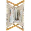 Ambesonne Purple Magazine and Book Holder, Valentine’s Day Couple Wedding Bride Heart Design Image, Floor Rack Decor for Interior of Home & Office, 22″ x 19″, Lavender and Purple(Caramel and Pale Yellow)
