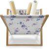 Ambesonne Purple Magazine and Book Holder, Valentine’s Day Couple Wedding Bride Heart Design Image, Floor Rack Decor for Interior of Home & Office, 22″ x 19″, Lavender and Purple(Purple Blue Pink)