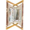 Ambesonne Purple Magazine and Book Holder, Valentine’s Day Couple Wedding Bride Heart Design Image, Floor Rack Decor for Interior of Home & Office, 22″ x 19″, Lavender and Purple(Dark Brown Pale Brown)