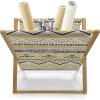 Ambesonne Purple Magazine and Book Holder, Valentine’s Day Couple Wedding Bride Heart Design Image, Floor Rack Decor for Interior of Home & Office, 22″ x 19″, Lavender and Purple(Yellow Black and White)
