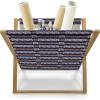 Ambesonne Purple Magazine and Book Holder, Valentine’s Day Couple Wedding Bride Heart Design Image, Floor Rack Decor for Interior of Home & Office, 22″ x 19″, Lavender and Purple(Indigo Ginger White)
