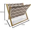 Ambesonne Purple Magazine and Book Holder, Valentine’s Day Couple Wedding Bride Heart Design Image, Floor Rack Decor for Interior of Home & Office, 22″ x 19″, Lavender and Purple(Brown and Tan)