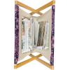Ambesonne Purple Magazine and Book Holder, Valentine’s Day Couple Wedding Bride Heart Design Image, Floor Rack Decor for Interior of Home & Office, 22″ x 19″, Lavender and Purple(Indigo Pink Pale Pink)