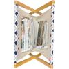 Ambesonne Purple Magazine and Book Holder, Valentine’s Day Couple Wedding Bride Heart Design Image, Floor Rack Decor for Interior of Home & Office, 22″ x 19″, Lavender and Purple(Navy Blue White Red)
