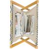 Ambesonne Purple Magazine and Book Holder, Valentine’s Day Couple Wedding Bride Heart Design Image, Floor Rack Decor for Interior of Home & Office, 22″ x 19″, Lavender and Purple(Yellow Black and White)