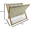 Ambesonne Purple Magazine and Book Holder, Valentine’s Day Couple Wedding Bride Heart Design Image, Floor Rack Decor for Interior of Home & Office, 22″ x 19″, Lavender and Purple(Green Yellow and White)