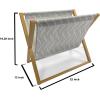 Ambesonne Romantic Magazine and Book Holder, Geometric Horizontal Oval Rows Drawn Along Little Hearts Valentines, Floor Rack Decor for Interior of Home & Office, 22″ x 19″, Almond Green and White(Dust White)