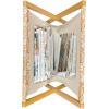 Ambesonne Romantic Magazine and Book Holder, Heart Pattern Lovers Valentines Day Honeymoon Girls Doodle Design, Floor Rack Decor for Interior of Home & Office, 22″ x 19″, Orange White(Marigold and White)