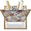 Ambesonne Romantic Magazine and Book Holder, Heart Pattern Lovers Valentines Day Honeymoon Girls Doodle Design, Floor Rack Decor for Interior of Home & Office, 22″ x 19″, Orange White(Pale Pink Cream)