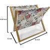 Ambesonne Romantic Magazine and Book Holder, Heart Pattern Lovers Valentines Day Honeymoon Girls Doodle Design, Floor Rack Decor for Interior of Home & Office, 22″ x 19″, Orange White(Pale Pink Cream)