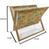Ambesonne Romantic Magazine and Book Holder, Heart Pattern Lovers Valentines Day Honeymoon Girls Doodle Design, Floor Rack Decor for Interior of Home & Office, 22″ x 19″, Orange White(Pale Coffee)