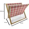 Ambesonne Romantic Magazine and Book Holder, Heart Pattern Lovers Valentines Day Honeymoon Girls Doodle Design, Floor Rack Decor for Interior of Home & Office, 22″ x 19″, Orange White(Red White)
