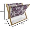 Ambesonne Romantic Magazine and Book Holder, Valentines Day Inspired Love Couple Sign Hearts and Retro Polka Dots, Floor Rack Decor for Interior of Home & Office, 22″ x 19″, Coral Pale Orange Blue(Purple White Lilac)