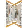 Ambesonne Romantic Magazine and Book Holder, Valentines Day Inspired Love Couple Sign Hearts and Retro Polka Dots, Floor Rack Decor for Interior of Home & Office, 22″ x 19″, Coral Pale Orange Blue(Sage Green and White)