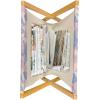 Ambesonne Romantic Magazine and Book Holder, Valentines Day Inspired Love Couple Sign Hearts and Retro Polka Dots, Floor Rack Decor for Interior of Home & Office, 22″ x 19″, Coral Pale Orange Blue(Pale Pink Blue Cream)