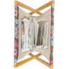 Ambesonne Romantic Magazine and Book Holder, Valentines Day Inspired Love Couple Sign Hearts and Retro Polka Dots, Floor Rack Decor for Interior of Home & Office, 22″ x 19″, Coral Pale Orange Blue(Pink Brown and Teal)