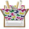 Ambesonne Romantic Magazine and Book Holder, Valentines Day Inspired Love Couple Sign Hearts and Retro Polka Dots, Floor Rack Decor for Interior of Home & Office, 22″ x 19″, Coral Pale Orange Blue(Dark Blue Yellow)