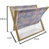 Ambesonne Romantic Magazine and Book Holder, Valentines Day Inspired Love Couple Sign Hearts and Retro Polka Dots, Floor Rack Decor for Interior of Home & Office, 22″ x 19″, Coral Pale Orange Blue(Pale Pink Blue Cream)
