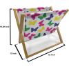 Ambesonne Romantic Magazine and Book Holder, Valentines Day Inspired Love Couple Sign Hearts and Retro Polka Dots, Floor Rack Decor for Interior of Home & Office, 22″ x 19″, Coral Pale Orange Blue(Dark Blue Yellow)