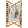 Ambesonne Romantic Magazine and Book Holder, Valentines Day Inspired Love Couple Sign Hearts and Retro Polka Dots, Floor Rack Decor for Interior of Home & Office, 22″ x 19″, Coral Pale Orange Blue(Ruby Pale Coffee Cream)