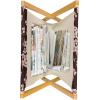 Ambesonne Romantic Magazine and Book Holder, Wild Cats Passion Theme Lovers Valentine’s Rose Petals Arrows Eros, Floor Rack Decor for Interior of Home & Office, 22″ x 19″, Vermilion Pale Grey(Brown Pale Pink)