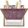 Ambesonne Romantic Magazine and Book Holder, Wild Cats Passion Theme Lovers Valentine’s Rose Petals Arrows Eros, Floor Rack Decor for Interior of Home & Office, 22″ x 19″, Vermilion Pale Grey(Charcoal Grey Beige)