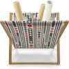 Ambesonne Romantic Magazine and Book Holder, Wild Cats Passion Theme Lovers Valentine’s Rose Petals Arrows Eros, Floor Rack Decor for Interior of Home & Office, 22″ x 19″, Vermilion Pale Grey(Charcoal Grey Scarlet)