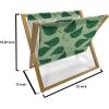 Ambesonne Romantic Magazine and Book Holder, Wild Cats Passion Theme Lovers Valentine’s Rose Petals Arrows Eros, Floor Rack Decor for Interior of Home & Office, 22″ x 19″, Vermilion Pale Grey(Pale Green Fern Green)