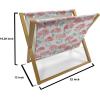 Ambesonne Romantic Magazine and Book Holder, Wild Cats Passion Theme Lovers Valentine’s Rose Petals Arrows Eros, Floor Rack Decor for Interior of Home & Office, 22″ x 19″, Vermilion Pale Grey(Coral and Reseda Green)