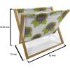 Ambesonne Romantic Magazine and Book Holder, Wild Cats Passion Theme Lovers Valentine’s Rose Petals Arrows Eros, Floor Rack Decor for Interior of Home & Office, 22″ x 19″, Vermilion Pale Grey(Apple Green Dark Taupe)